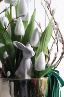 Wielkanocne Złotko, stroik wielkanocny z tulipanami