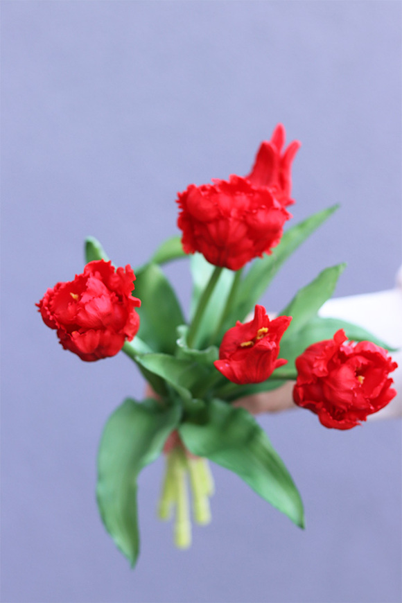 Novelty Red, bukiet gumowych tulipanów