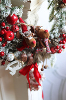Rudolfik, zimowy wianek z reniferem, śr.42cm