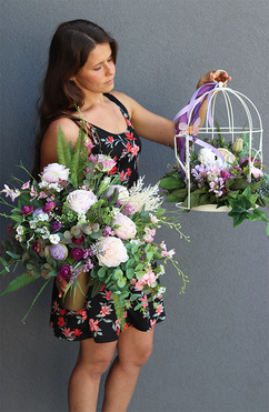 Santo, komplet dekoracji nagrobnych, bukiet + kompozycja 