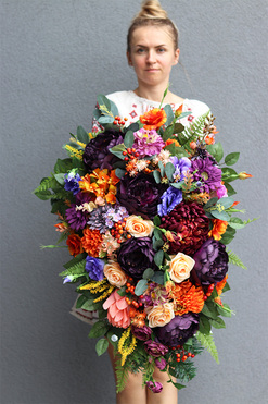 Jesienna Relisa, wiązanka nagrobna, dł.82cm