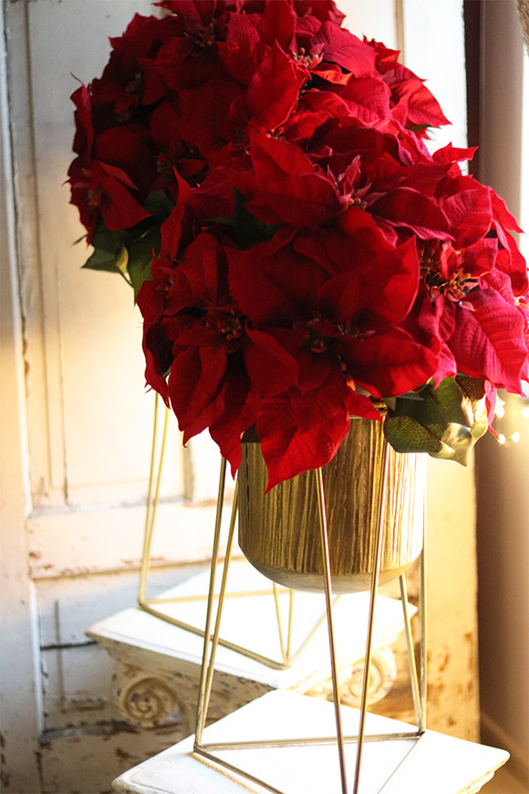 Gwiazda Betlejemska Goldena Większa, wysokiej jakości sztuczna roślina, wym. 96x47cm