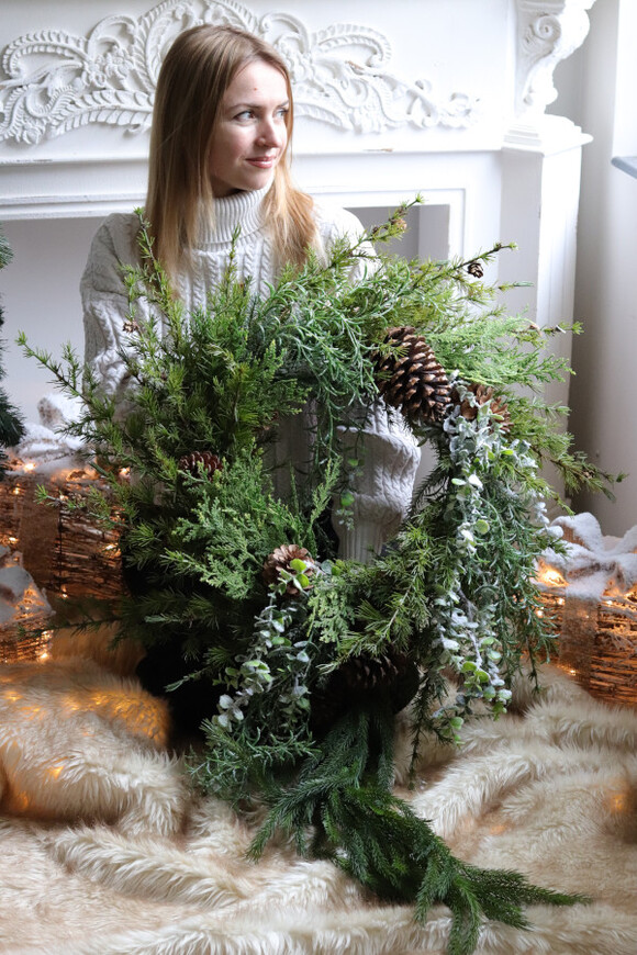 Zielony Las, zimowy wianek na drzwi