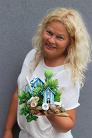 Grette, kompozycja marynistyczna z domkiem