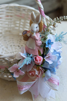 Ukrena, komplet dekoracji wielkanocnych, wianek + koszyczek + świeca