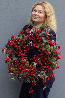 Jagodowy Gaj, świąteczny wianek dekoracyjny