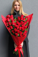 Love 4 Love, bukiet czerwonych róż, 45 kwiatów