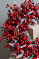 Zima w Domu, świąteczny wianek na drzwi