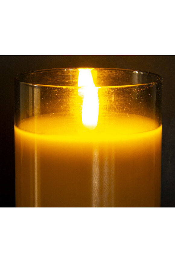  Cerrice Grey migocząca świeca LED w szkle szara