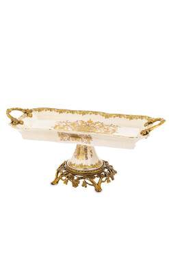 Imperial Gold, ceramiczna patera A, wym.18x43x18cm