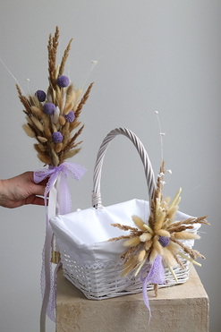 OD RĘKI Domovy, komplet dekoracji wielkanocnych. koszyczek & palemka, wys.30/50cm