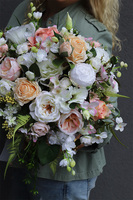  Ballerina, welurowy flowerbox z kwiatami