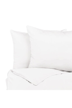 Cotton Minimal, komplet pościeli bawełnianej, biel, 160x200