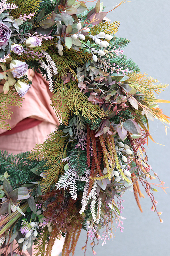 Fioletire, wysokiej jakości wieniec nagrobny, wym.65cm