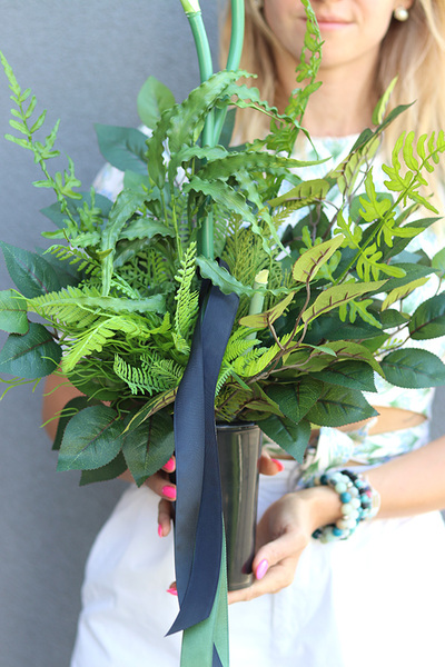 Kalla Isolire, komplet wieniec & bukiet, mniejszy, śr.50cm/65cm