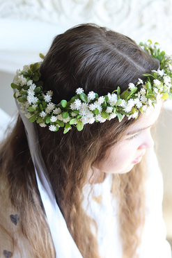 Sakramento 2, komunijny kwiatowy wianek na głowę, rozmiar uniwersalny