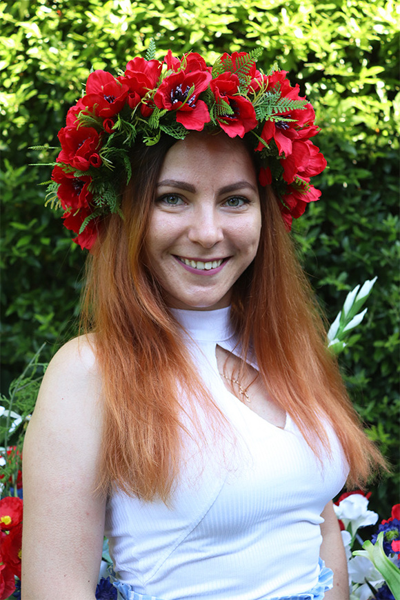 Makowa Panienka, wianek na głowę, rozmiar uniwersalny