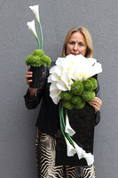 New Design White, komplet dekoracji nagrobnych, kompozycja & bukiet