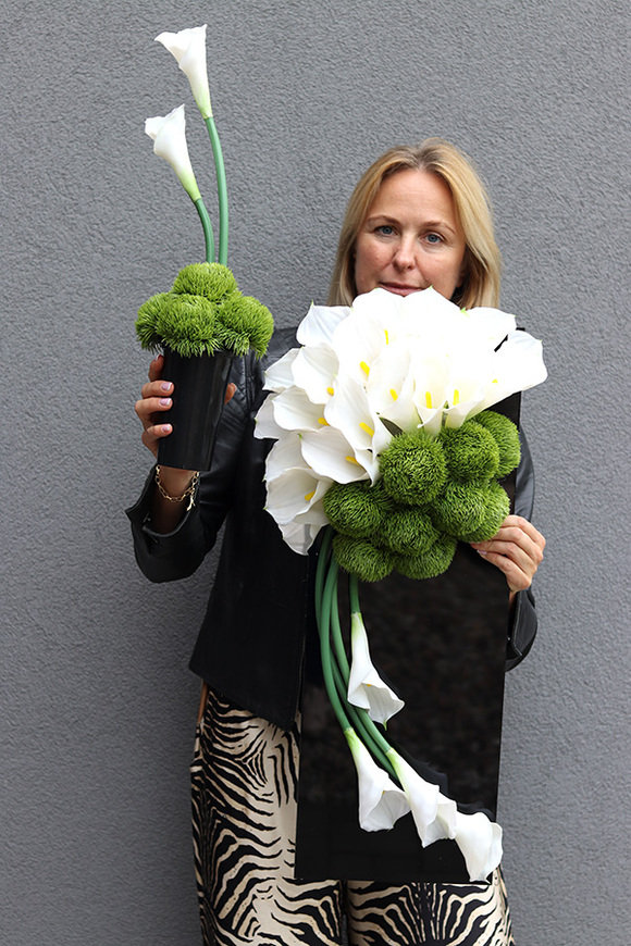 New Design White, komplet dekoracji nagrobnych, kompozycja & bukiet