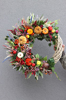Jesienna Pora asymetryczny wianek jesienny, rozp.60cm
