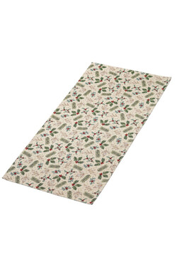 Ostrokrzew, świąteczny bieżnik gobelinowy, 120x60cm