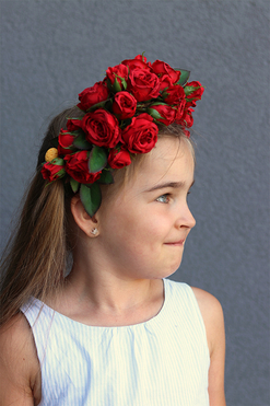 Frida New, czerwony wianek na głowę, rozmiar uniwersalny  