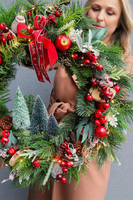 Mikołajowy Las, wianek bożonarodzeniowy LED