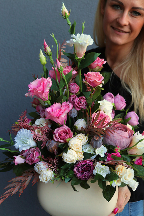 Freggato Pink, komplet 2 dekoracji kwiatowych