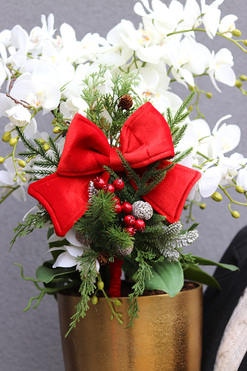 Winter Decoratoria 2, zawieszka świąteczna dekoracja na donicę, wys.30cm 