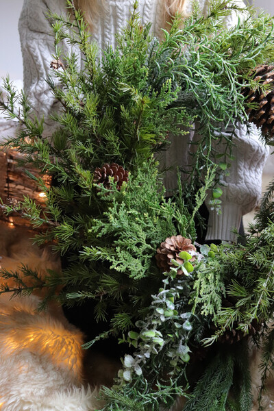 Zielony Las, zimowy wianek na drzwi