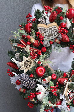 bajeczny wianek świąteczny Merry Xmas with tenDOM, śr.57cm 