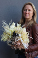 Beige Boho 2, wiosenny stroik z zajączkiem