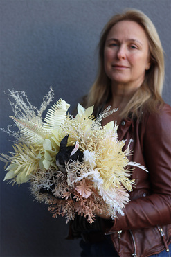 Beige Boho 2, wiosenny stroik z zajączkiem, wys.35cm