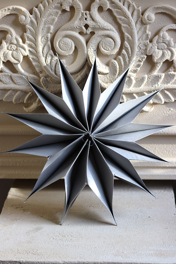 Paper Star, drewniana zawieszka świąteczna, gwiazda