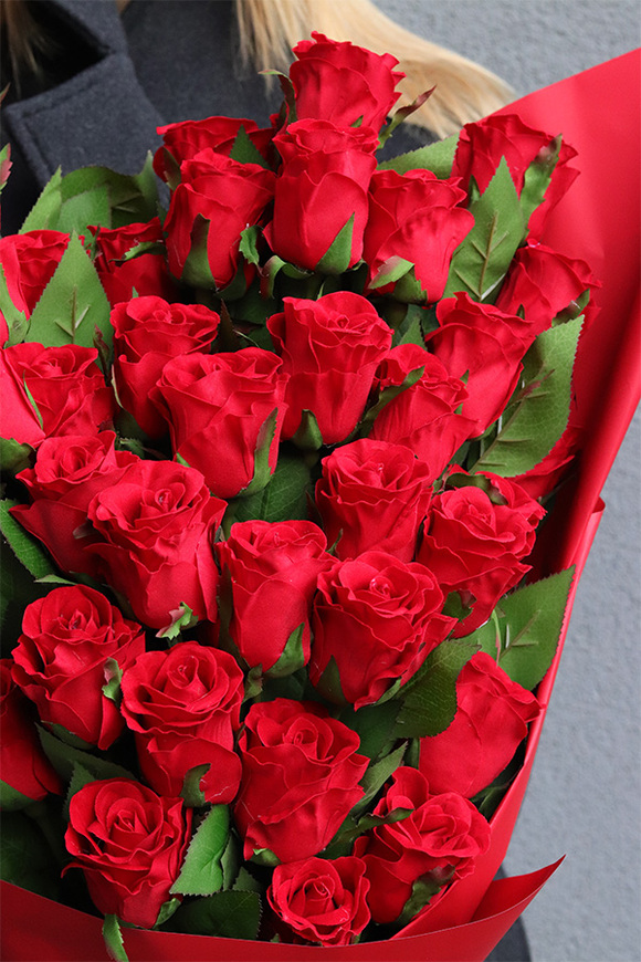 Love 4 Love, bukiet czerwonych róż, 45 kwiatów