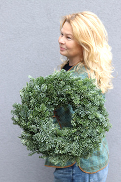 Nobilis, wianek świąteczny z żywych gałązek, śr.40cm 