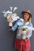 Grodzisko I, nowoczesna kompozycja kwiatowa, wym.48x34x40cm