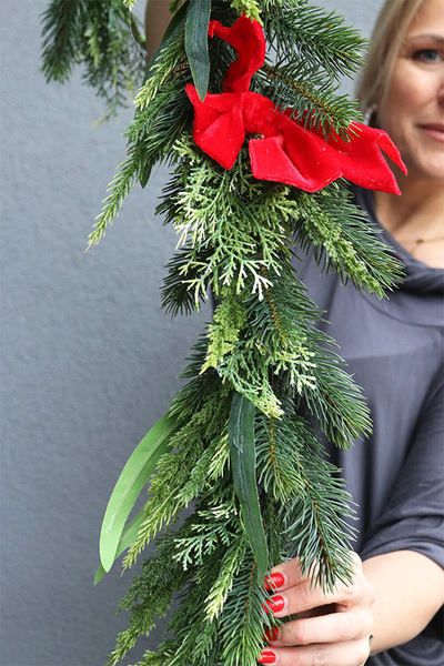 Natural Christmas Velvet, świąteczna girlanda dekoracyjna