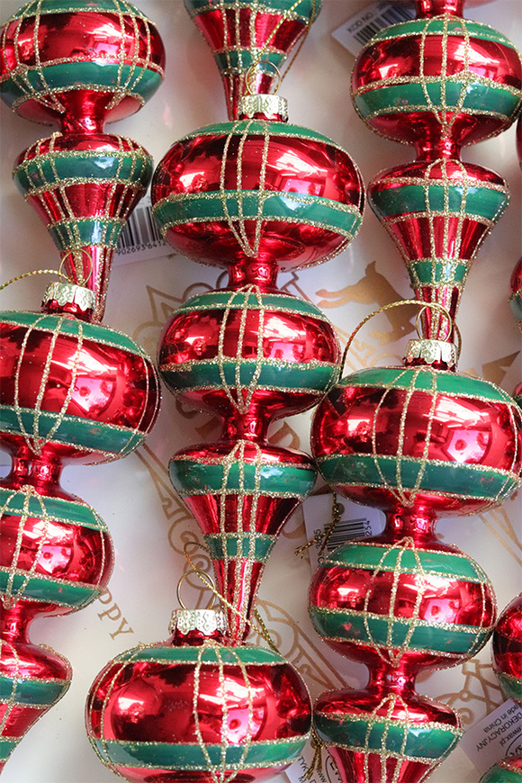 American XMAS, szklane bombki w pudełku