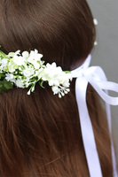 Bretra, biały wianek na głowę, rozmiar uniwersalny