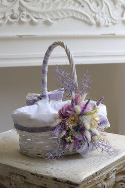 Silvietta Very Perri, dekorowany koszyczek wielkanocny OWALNY, wys.25cm