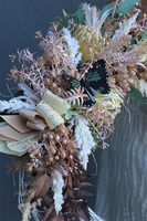 Boho Galante, wianek dekoracyjny z motylem, śr.46cm