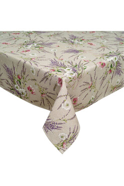 Lawendowa Łąka, bawełniany obrus w kwiaty, rozmiary do wyboru