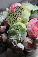 dziewczęcy flowerbox, Pudrovano, wys.34cm 