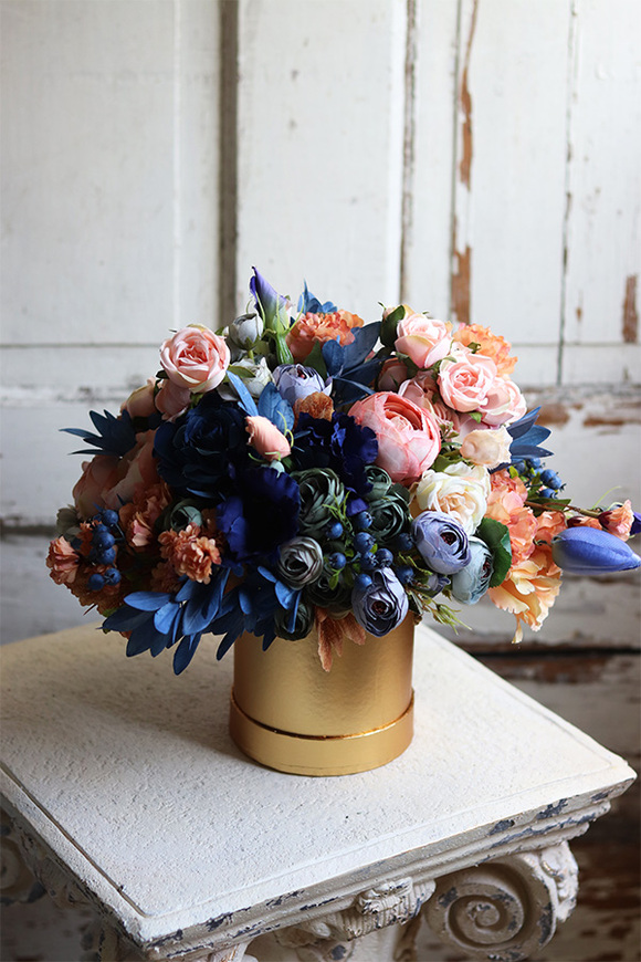 Goldeni Merrana, złoty flowerbox, wys.38cm