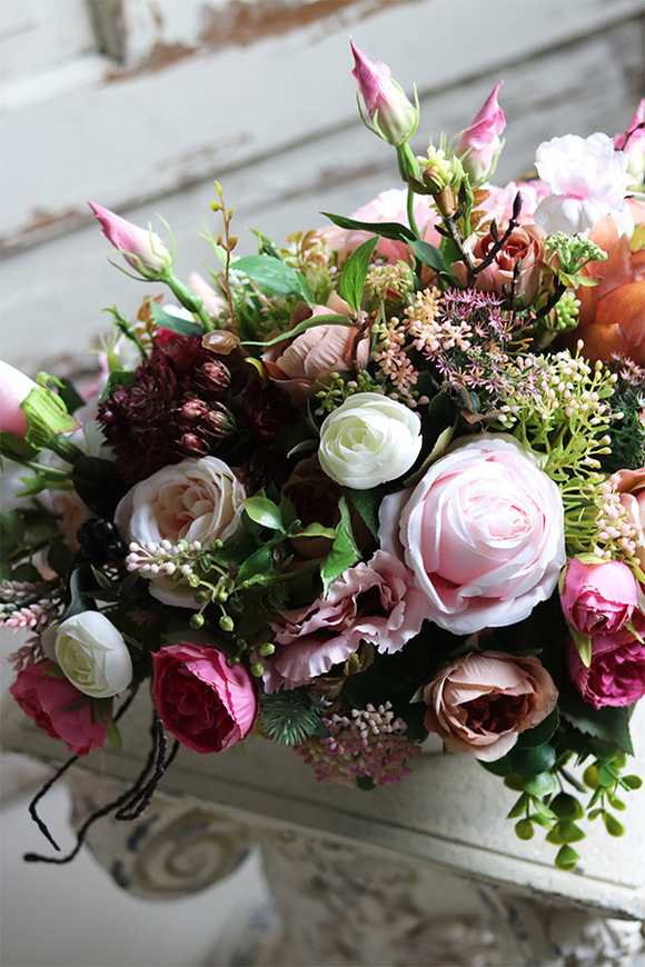 Abellano, kompozycja kwiatowa w naczyniu, wym.36x50cm