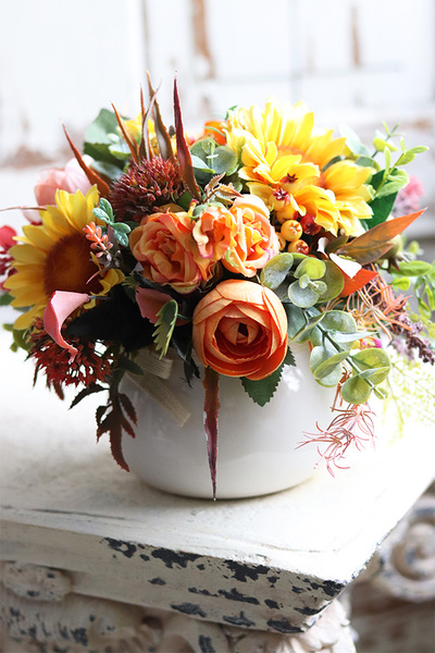 Alisto Słoneczniki, mini kompozycja w jesiennym klimacie, wym.19x26cm  