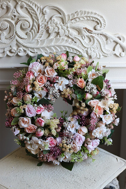 Selena, wiosenny wianek na drzwi, śr.36cm  