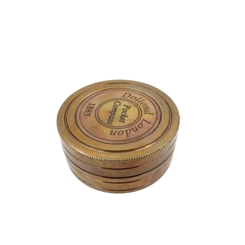 Dollond, kompas z zegarem słonecznym, mosiądz