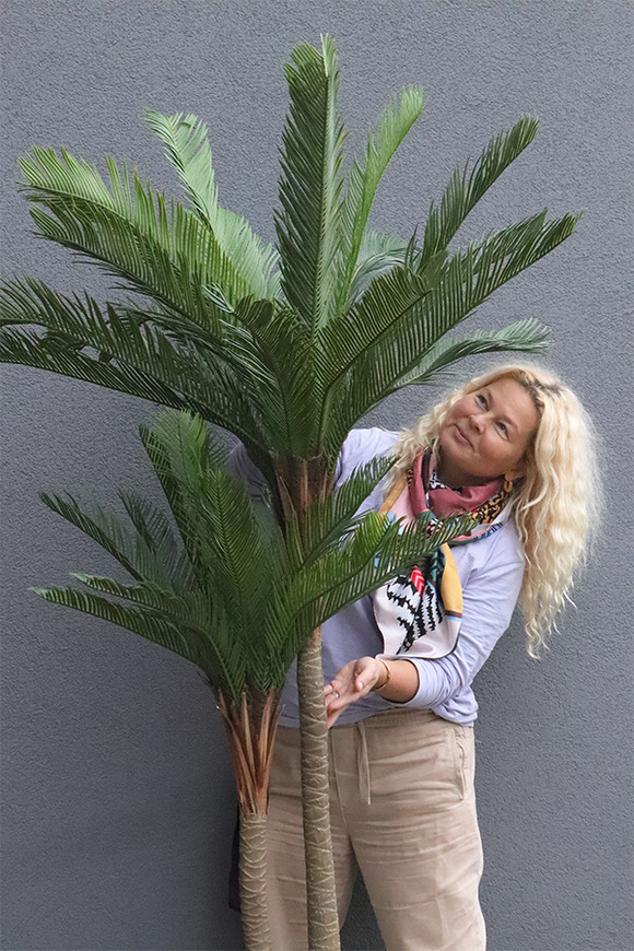 Palma Fiberglass, wysokiej jakości sztuczna palma w donicy